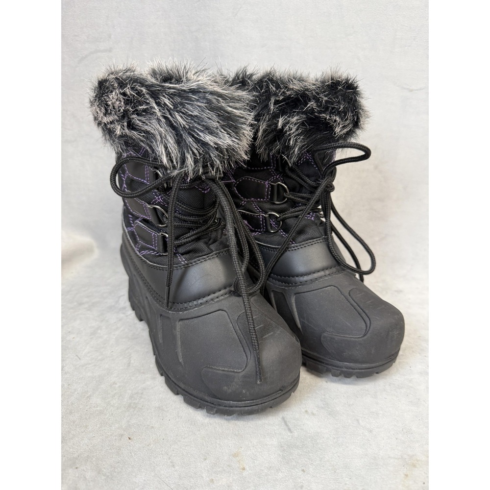 Itasca‎ Boots Womens Size 4 Black Faux Fur Winter Snow Waterproof Cold Weather